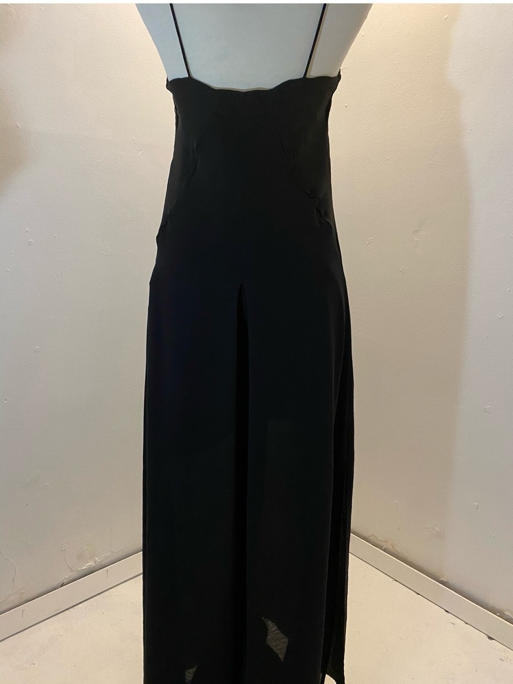 Zara  Black Slip Maxi Dress with Side Slit - Picture 11 of 11